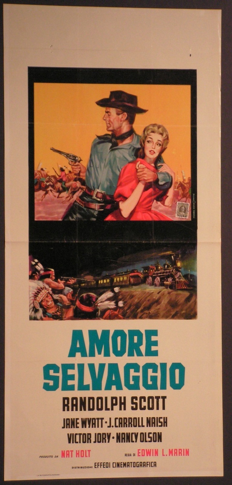 Locandina originale film Amore selvaggio (1950) - Regia di Edwin L. Marin