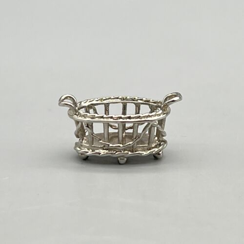 EUGENE KUPJACK Handwerker STERLINGSILBER George III Korb 358 MINIATUR PUPPENHAUS - Bild 2 von 17