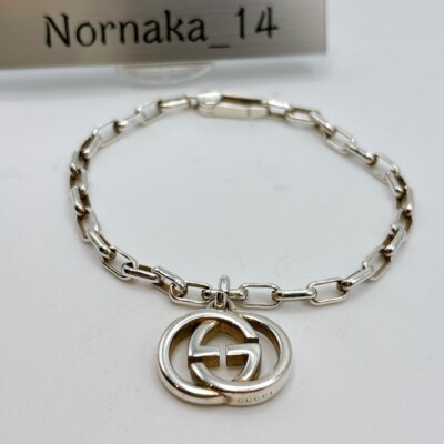 アクセサリー GUCCI Mint Interlocking GG Bangle 925 MINT GUCCI Sterling Silver GG Interlocking Chain Bracelet Silver