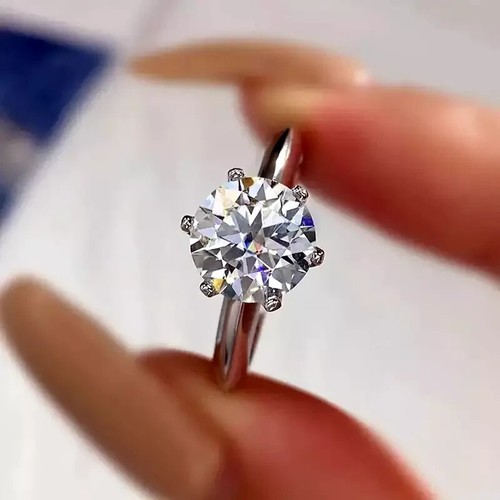 3,00 CT. ANELLO SOLITARIO ORO BIANCO 18 KT TIT 750 CON BRILLANTE, DIAMOND RING - 第 2/11 張圖片