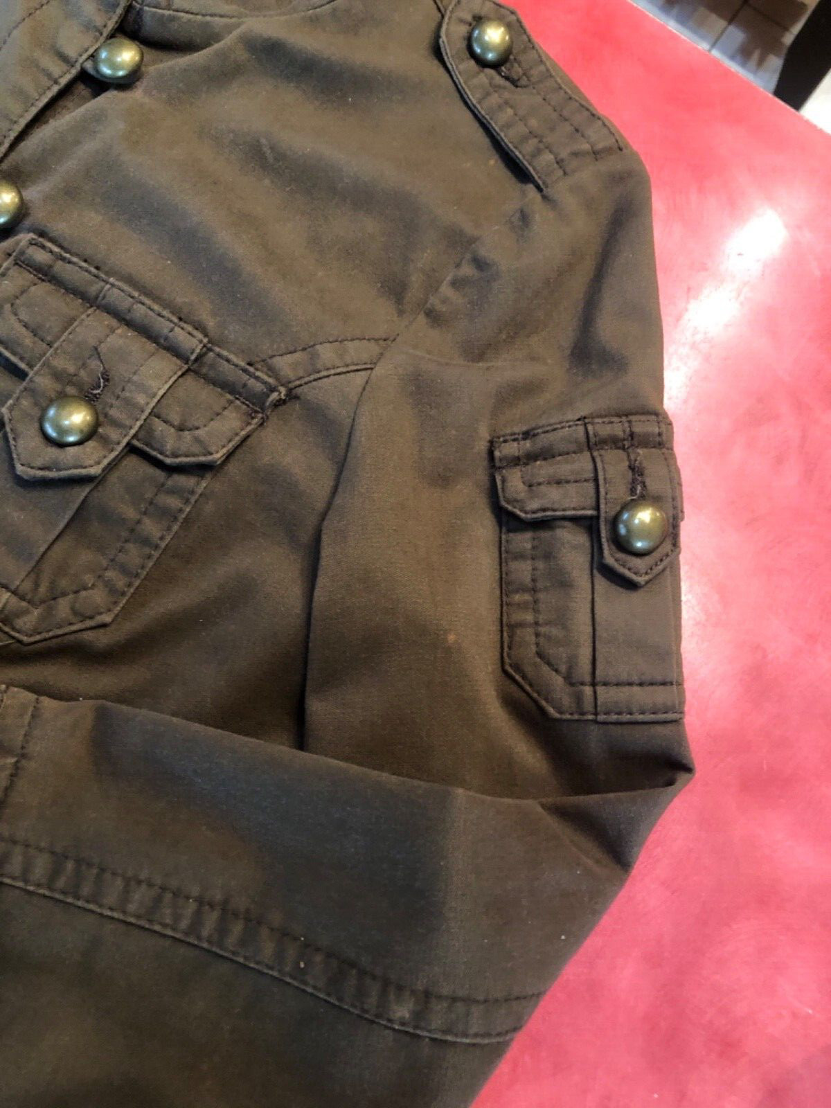 Super funky Light Jacket Brass Button SMALL - image 2