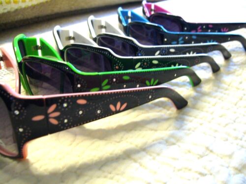 Polarisierte Damensonnenbrille Strass Blumenmuster leichte Brille 8122P - Bild 9 von 21