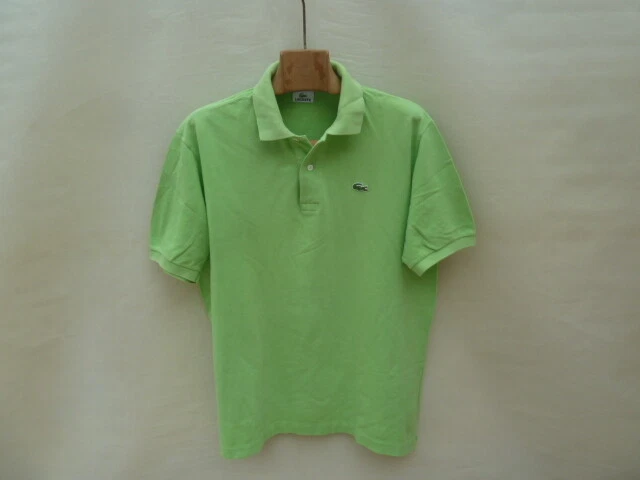 Lacoste Vintage Polo shirt Men s XL Lime Green 100 cotton pique