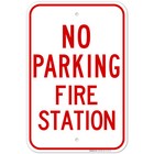 Fire Station No Parking Sign,