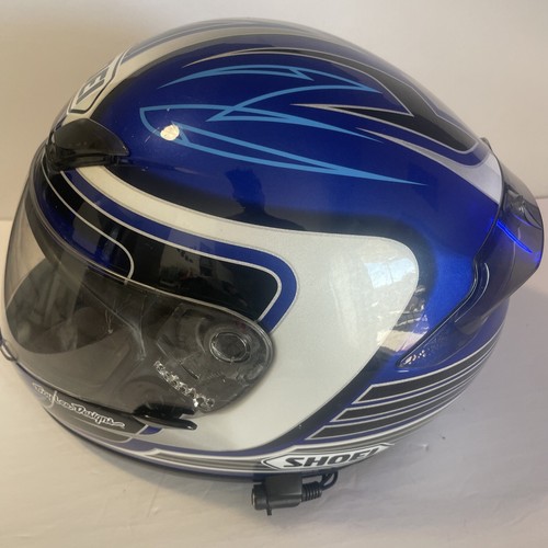 Shoei Blue Motorcycle Full Face Helmet Extra Small Rf 1000 Troy Lee Designs - Picture 14 of 14