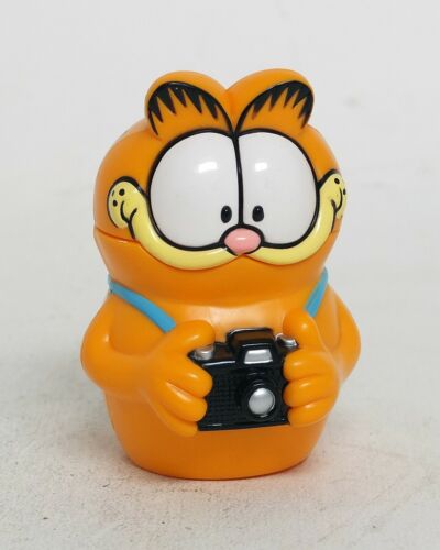 Agfa 1997 PAWS Plastic Garfield the Cat Promotional Figure Film Canister Holder - 第 1/4 張圖片