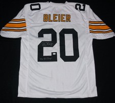 ROCKY BLEIER AUTOGRAPHED CUSTOM JERSEY (STEELERS) W/ PROOF! - JSA COA!