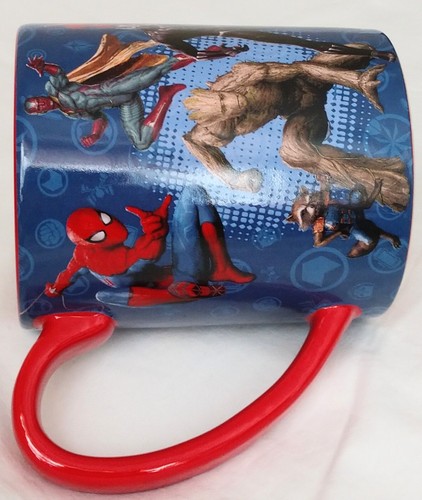 Disney Marvel Avengers Super Heros Comics Coffee Mug Cup Ceramic Blue Red 14 Oz - Picture 7 of 11