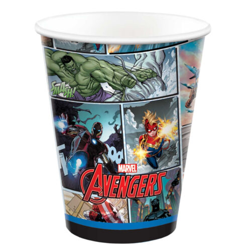 Marvel Avengers Party Supplies Powers Unite Paper Cups 8 Pack Superhero Birthday - Picture 1 of 1