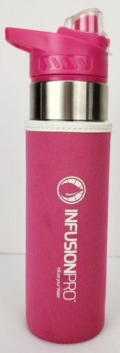 Infusion Pro Ausgießer Infuser Wasserflasche Pink Neoprenhülle 24 oz BPA frei - Bild 16 von 17