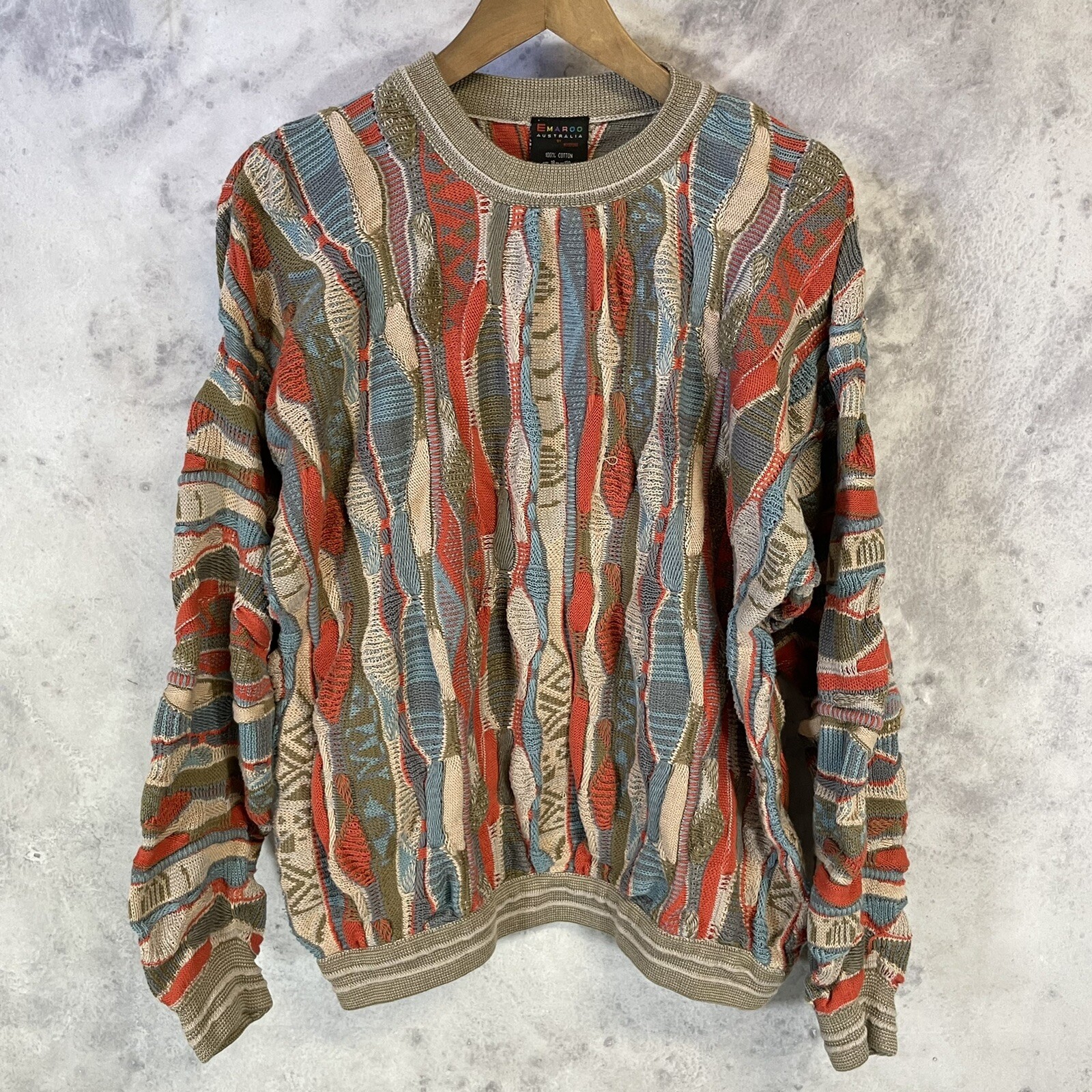Vintage Emaroo Knit Sweater coogi Style 
