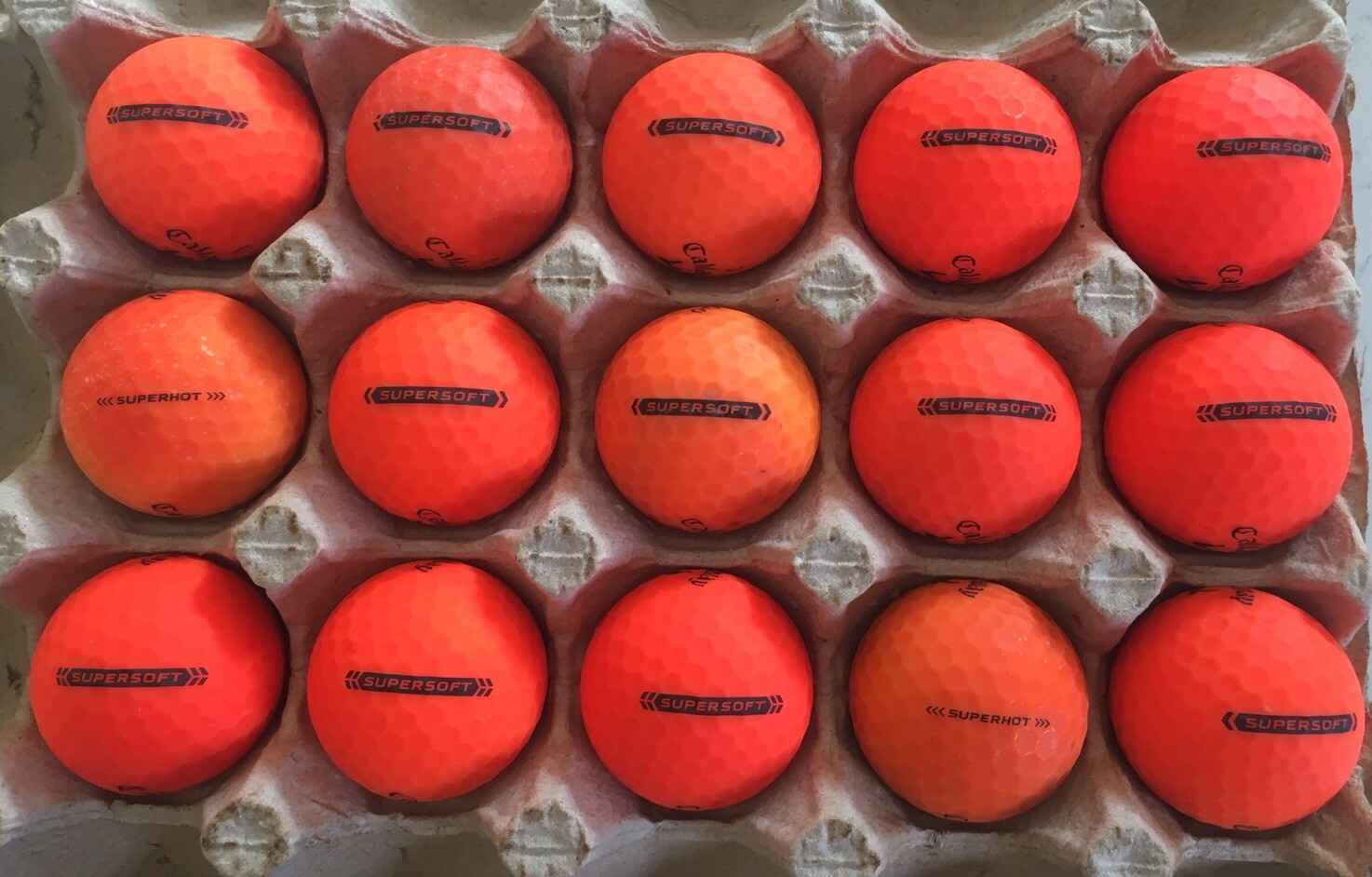 15 Orange Callaway Supersoft (13)/ Superhot (2) PreOwned Golf Balls. eBay