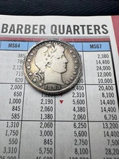 1893-P Barber Quarter Better Date #7356