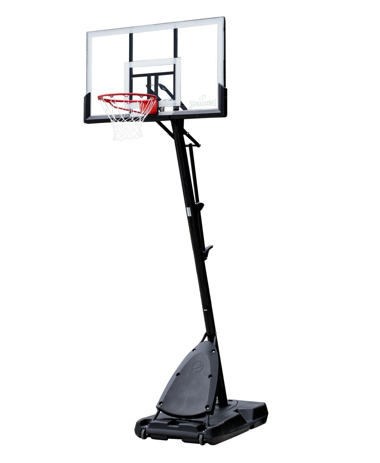 Spalding 54 Portable Basketball System Adjustable Hoop Backboard Angled  Pole