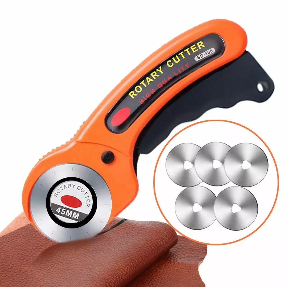 45mm Round Wheel Rotary Cutter Quilting Sewing Roller Fabric Cutting Tool