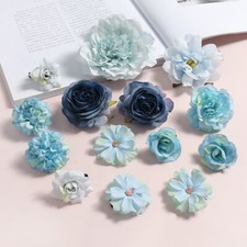 14x Simulation Fake Flowers Hairpin Material DIY Silk Flower Headdress Accessory