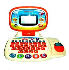 Vtech TOTE 'N GO LAPTOP White Orange 5 Modes of Play Music Animated Screen