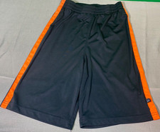 T483 PRO PLAYER SIZE 14 BLACK ORANGE STRIPE YOUTH ATHLETIC CASUAL SHORTS BOTTOMS