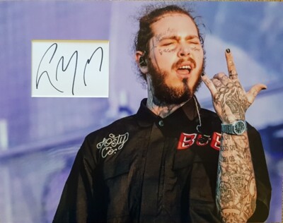 POST MALONE signiert 14x11 Foto Display BEERBONGS & BENTLEYS COA