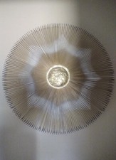 DEVALF Brutalist Metal Wall Art Starburst Sunburst Sculpture Mid Century Modern
