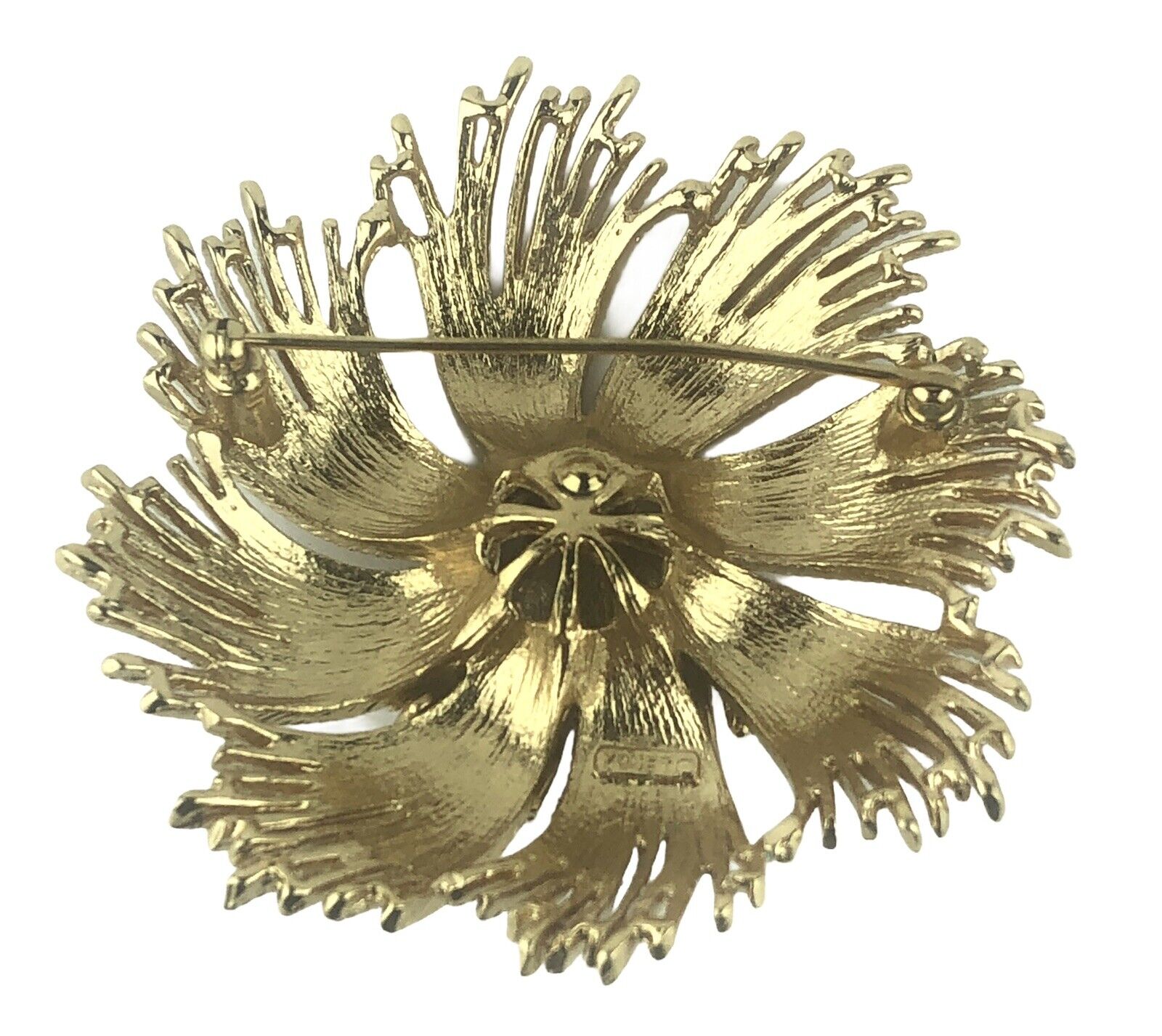 Vintage Monet Cordelia Gold Plated Starburst Broo… - image 3
