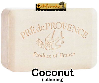 Pre de Provence COCONUT French Soap 150 Gram Bath Shower Bar Natural Shea Butter