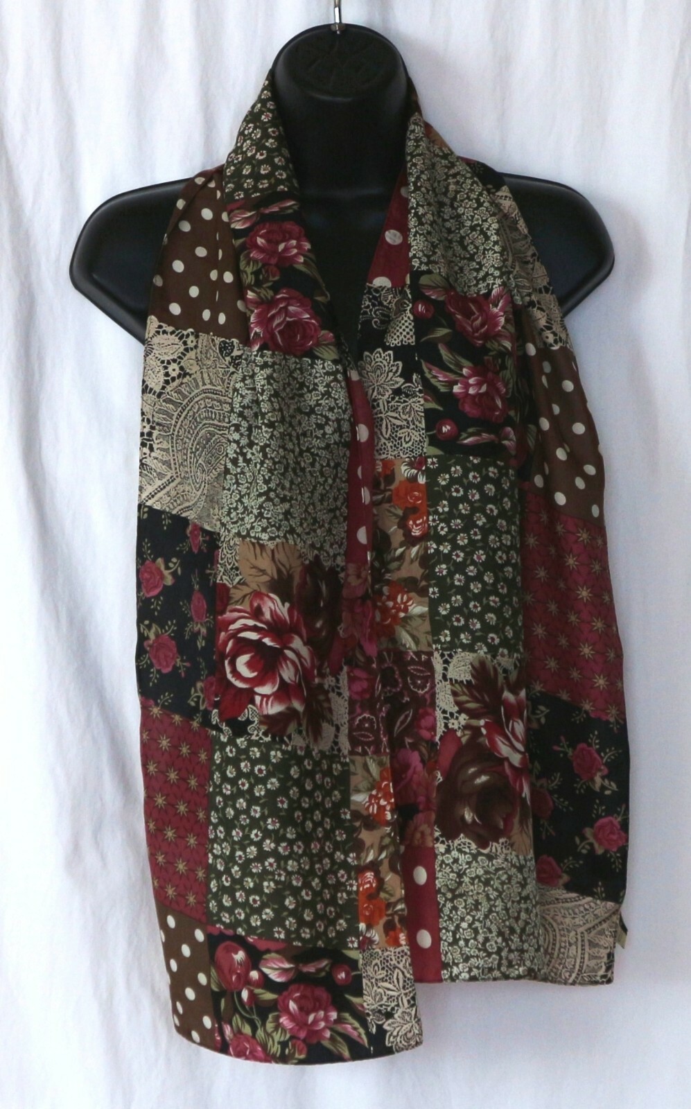 NEW YORK STUDIO Multi-Print Rectangular Silk Scar… - image 2