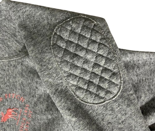 ABERCROMBIE & FITCH Youth (L) Gray/Pink Trim Pullover w/ Plaid Collar Sweatshirt - Picture 5 of 9
