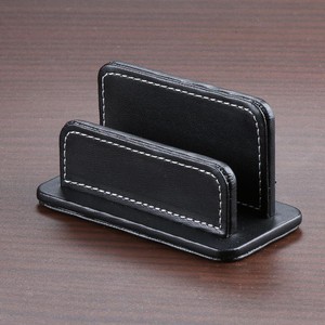 pu desk holder supply leather cards storage office card name business