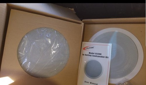 NEW CALIFONE CS308 6" 2-WAY IN-CEILING LOUDSPEAKER (No hardware Speakers Only)
