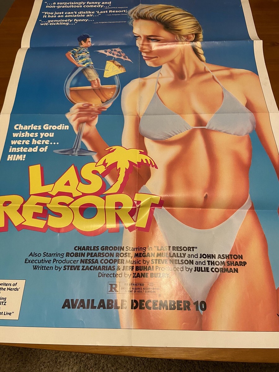 Vintage 1986 Last Resort Movie Poster Decor Theatre VHS Jon Lovitz