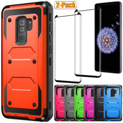 Compatible For Samsung Galaxy S9/S9+/S9 Plus Case Cover Glass Screen  Protector