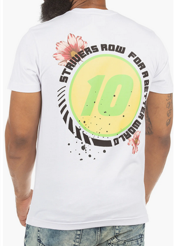 FILA T shirt grafica ciclone STRIVERS ROW bianca candeggina nuova con etichetta $60