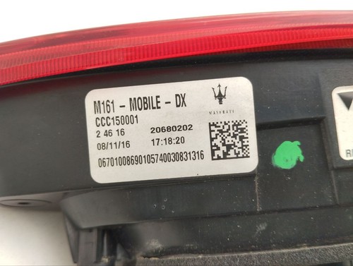 Taillight Maserati LEVANTE 2017 Right USA 06701008690 - Picture 6 of 10