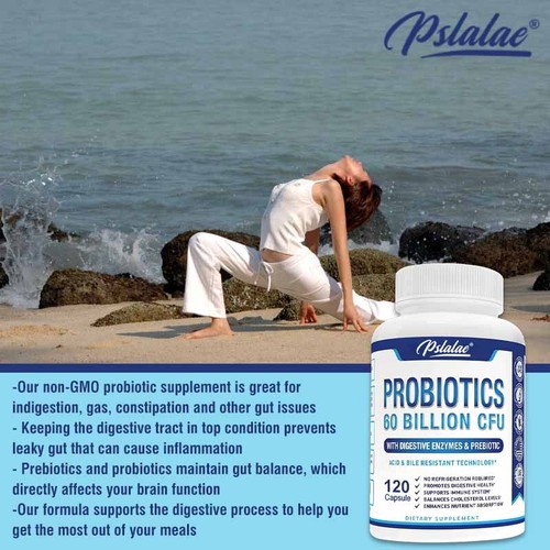 Probiotics 60 Billion CFU - Prebiotics, Digestive Enzymes - Digestive Health - Picture 5 of 11