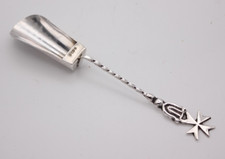 Maltese Sterling Silver Caddy or Sugar Shovel Spoon C. 1980