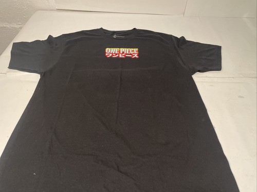 ONE PIECE Japanese Anime Size Large Cotton Black Graphic T-Shirt New - Picture 3 of 20