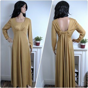 70s gold dress