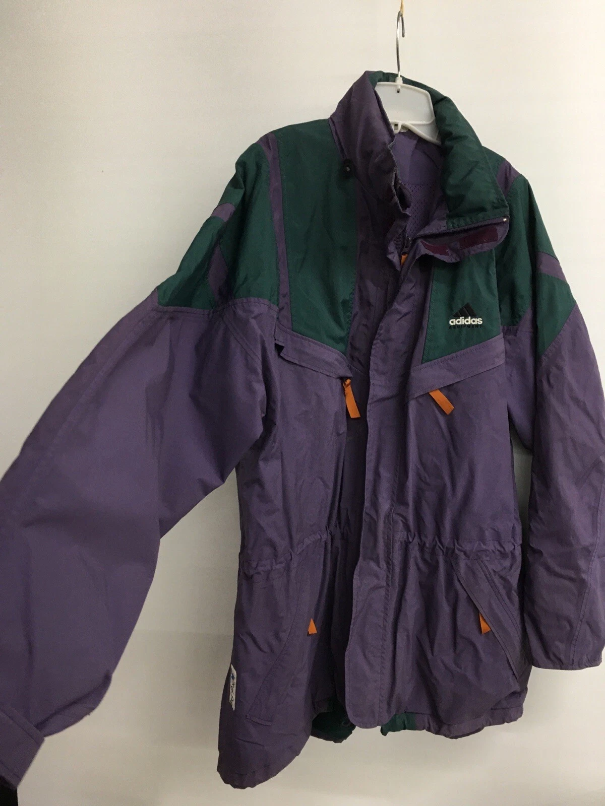 VINTAGE Adidas Jacket Mens XL breathable Wind- & Waterproof w/ Hood aditex 80’s