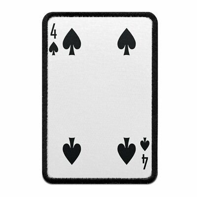 Four of Spades Card Embroidered Iron-on Foto Patch