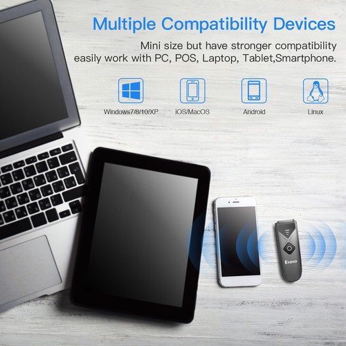 Eyoyo Bluetooth Barcode Scanner USB Wired/Bluetooth/2.4G 1D 2D QR Barcode Reader - Picture 11 of 12