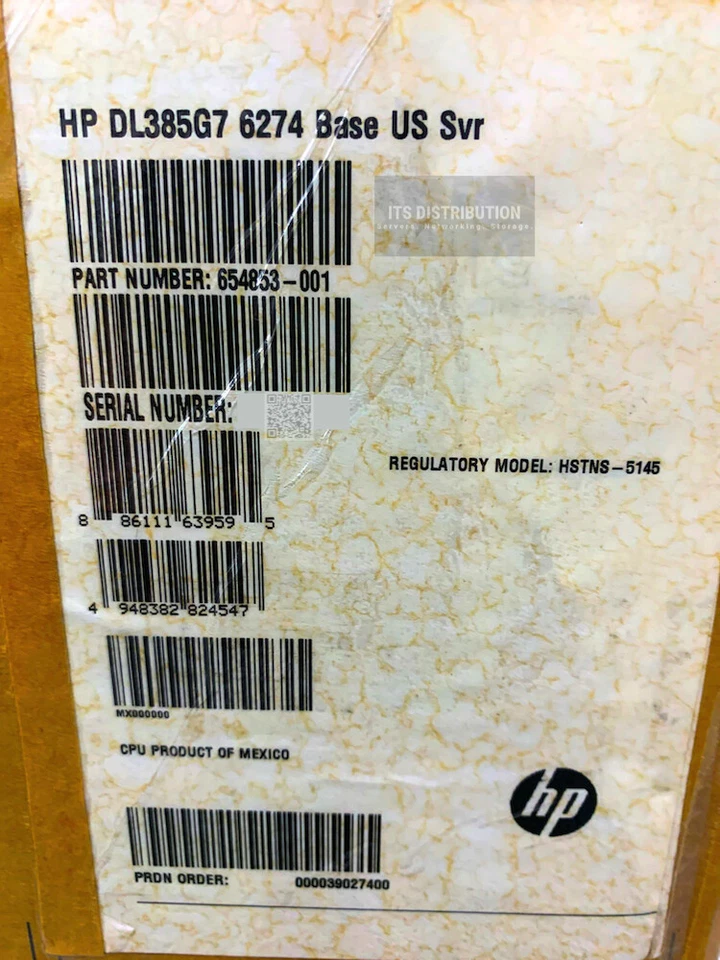 654853-001 I Brand New Factory Sealed HP ProLiant DL385 G7 2U Rack Server - Image 2 of 4