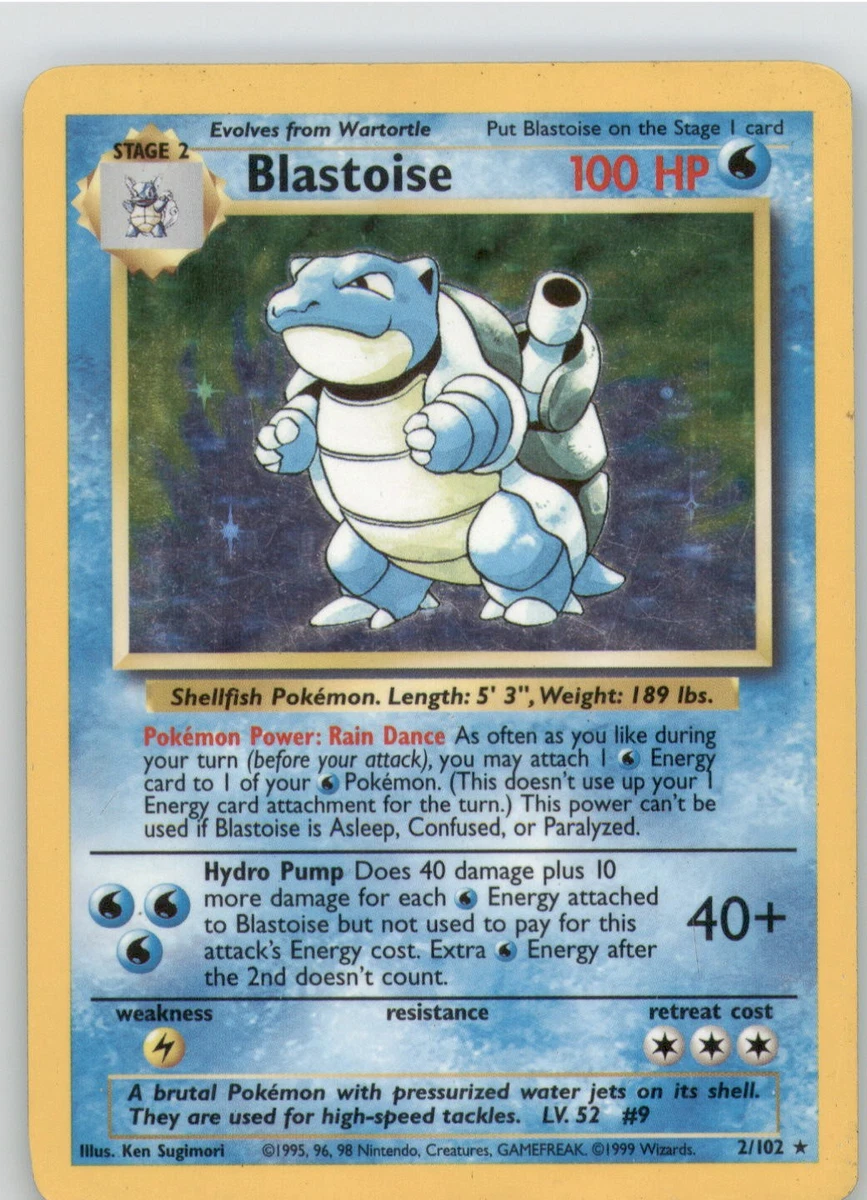 Preços baixos em Blastoise Pokémon TCG Conjunto Base 2 Cartas de