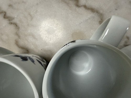 7 Corelle Coordinates Kyoto Night Porcelain Coffee Mugs Cups Blue Gray EUC - Picture 8 of 23