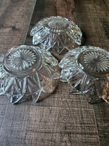 3 piccoli piattini da portata vintage in vetro federale - Foto 3 di 6