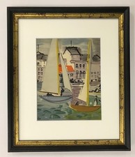 Raoul Dufy "Regate Droite" Lithograph Print 1965 High Quality
