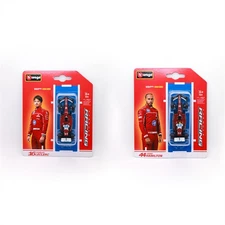 Bburago 1:64 SF-25 (Standard Livery)( W/O helmet)-Dull Red Diecast Model Car