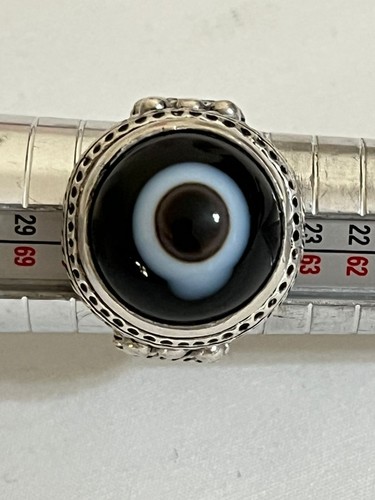 Men 925 Silver Heavy Ring Authentic Yemen Aqeeq Agate Handmade عقيق جزع بقري - Picture 15 of 18