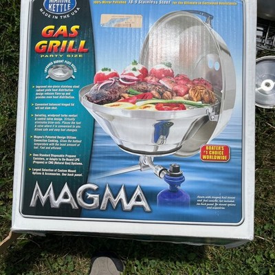 Magma Marine Kettle Gas Grill Party Size 17in Stainless Steel A10-215 Tested box