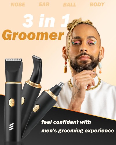 Manscape Body Hair Trimmer for Men-3 in 1 Electric Razor Groin Groomer,IPX7 W... - Imagen 3 de 7